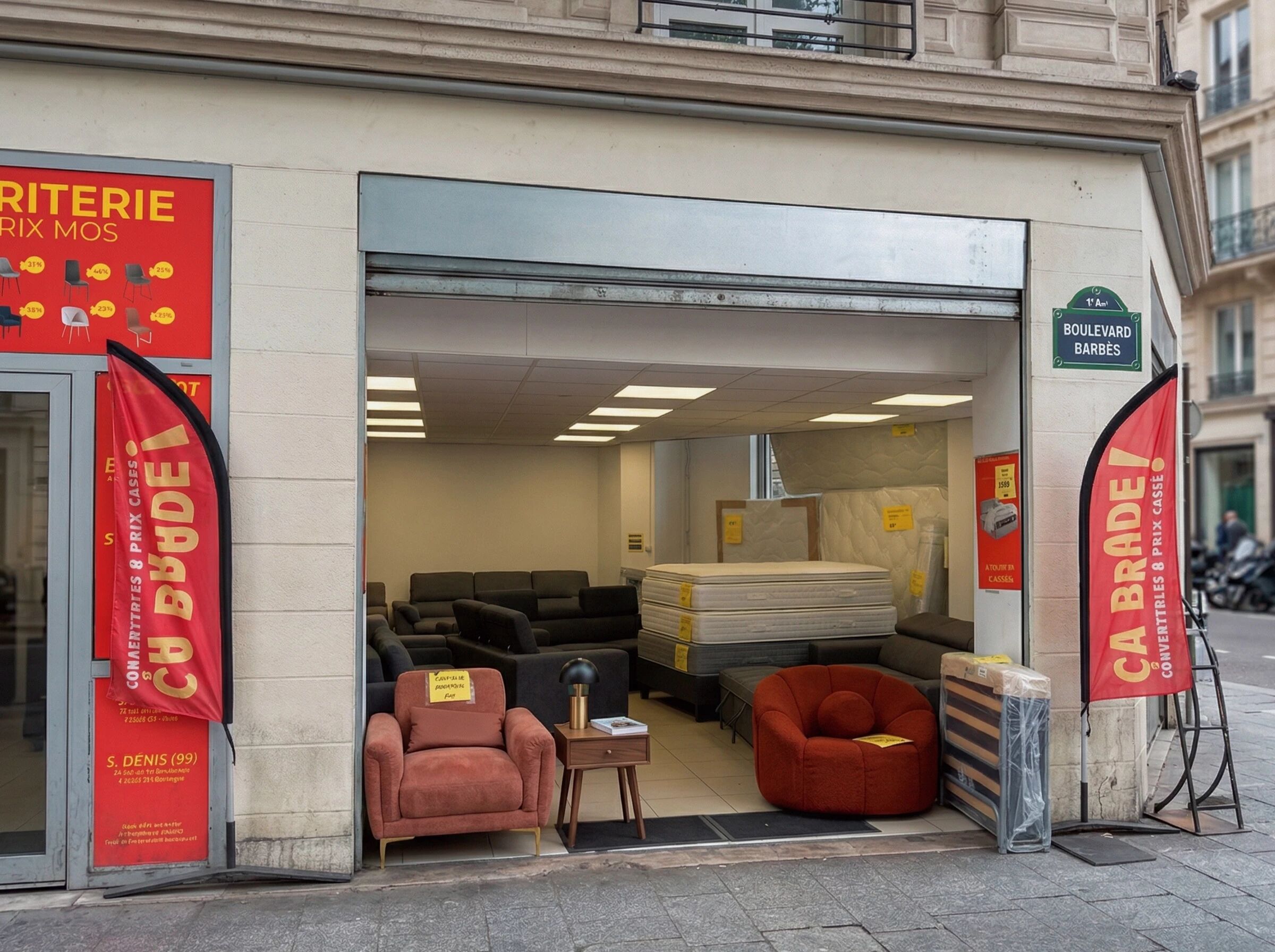 Perspective int&eacute;rieure chaleureuse pour la boutique Barb&egrave;s