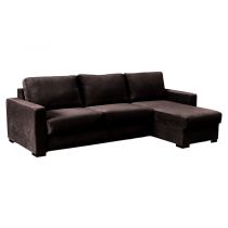 PARIS, Convertible Rapido d'angle, Revêtement Tissu Velours Tiffany, Couchage Quotidien 100, 120, 140, 160cm