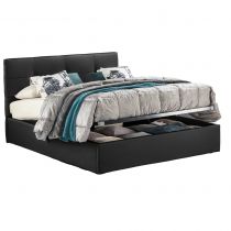 6 POINTS, Lit coffre existe en plusieurs dimensions en PU, avec option matelas Aloe Vera 18cm