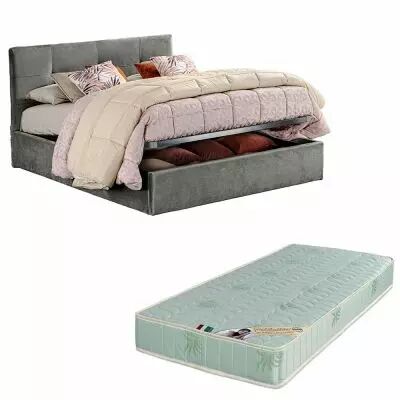  6POINTS, Lit coffre existe en plusieurs tailles de couchage et rev�tements. Vendu avec matelas