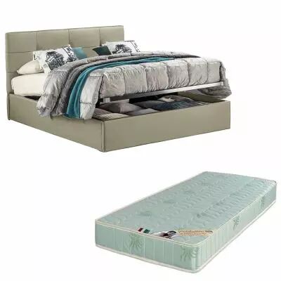  6POINTS, Lit coffre existe en plusieurs tailles de couchage et rev�tements. Vendu avec matelas