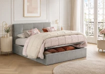 6POINTS, Lit coffre existe en plusieurs tailles de couchage et rev&ecirc;tements. Vendu avec matelas