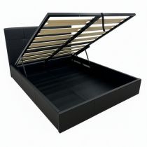 6POINTS, Lit coffre existe en plusieurs tailles de couchage et revêtements. Vendu sans matelas