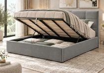 6POINTS, Lit coffre existe en plusieurs tailles de couchage et rev&ecirc;tements. Vendu sans matelas