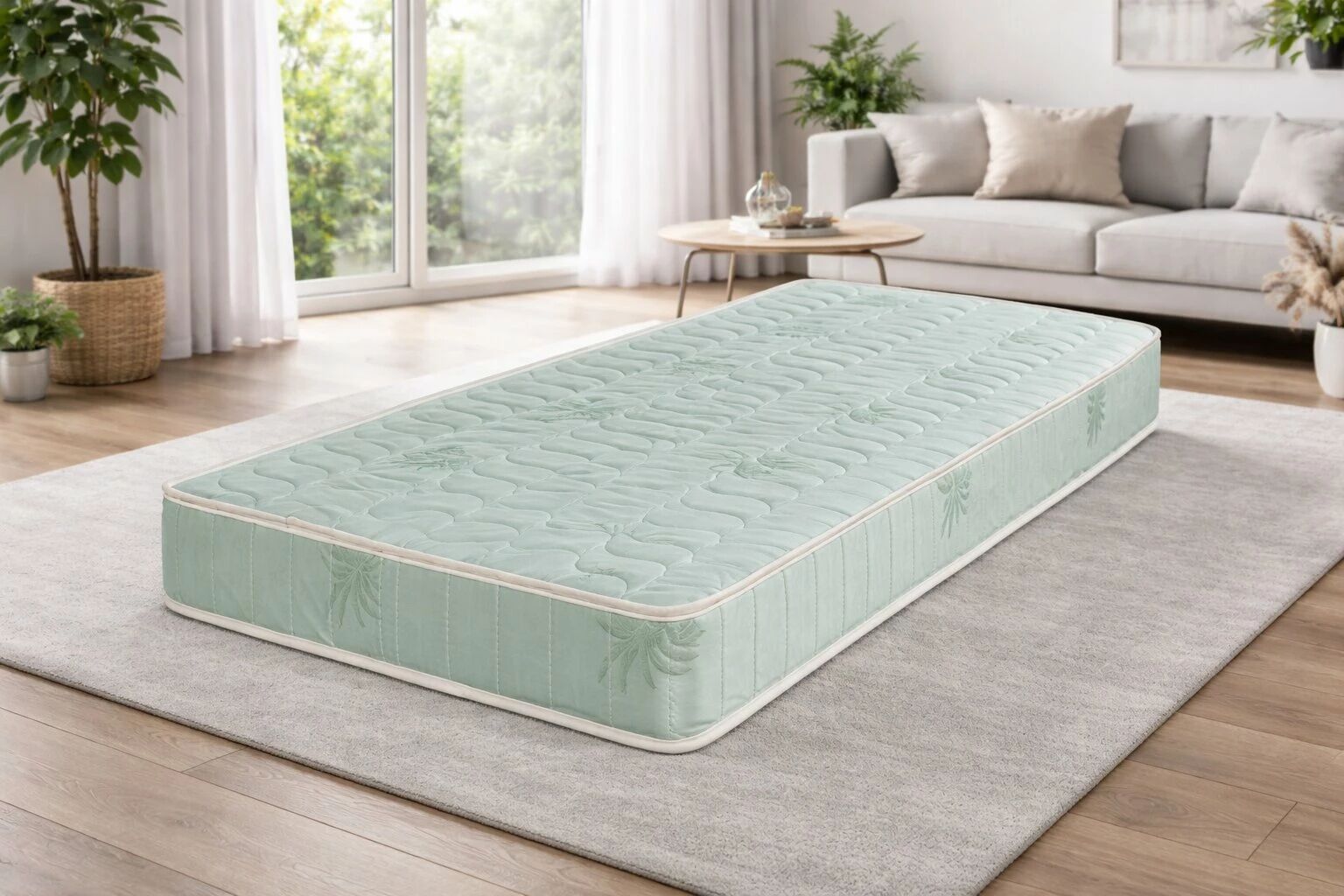 ALOE JACQUARD, Matelas  en mousse &eacute;paisseur 18cm (toutes dimensions)