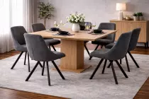 ALVAR, Chaise de repas- Tissu &eacute;pais COCO (L57*P57*H85cm)