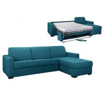 ANGELICA, Angle convertible,<br>Revêtement Tissu Artemis ou Luna,<br>Pour couchage quotidien 140cm