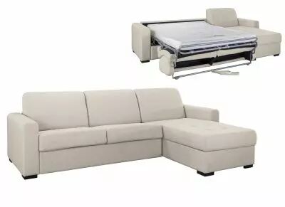 ANGELICA, Angle convertible reversible, Rev�tement Tissu Artemis ou Luna, Pour couchage quotidien 140cm