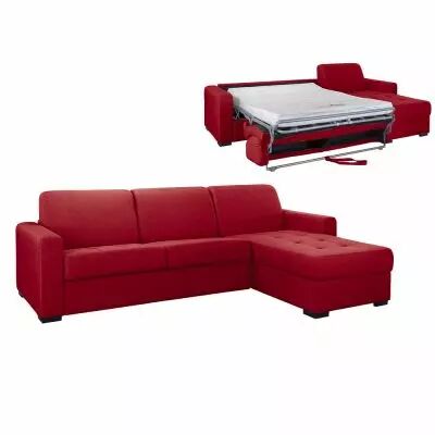 ANGELICA, Angle convertible reversible, Rev�tement Velours, Pour couchage quotidien 140cm