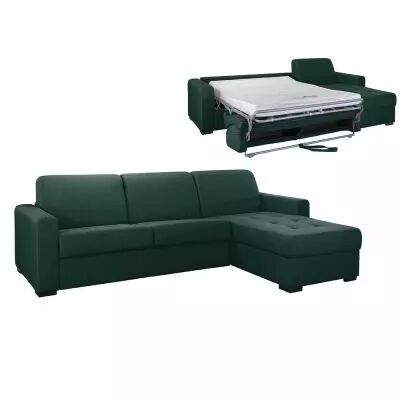 ANGELICA, Angle convertible reversible, Rev�tement Velours, Pour couchage quotidien 140cm
