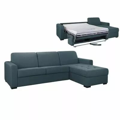 ANGELICA, Angle convertible reversible, Rev�tement Velours, Pour couchage quotidien 140cm