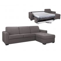 ANGELICA, Angle convertible reversible, Revêtement Velours, Pour couchage quotidien 140cm