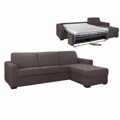 ANGELICA, Angle convertible reversible, Rev�tement Velours, Pour couchage quotidien 140cm