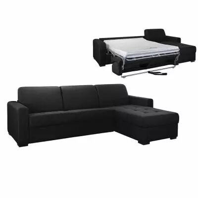 ANGELICA, Angle convertible reversible, Rev�tement Velours, Pour couchage quotidien 140cm