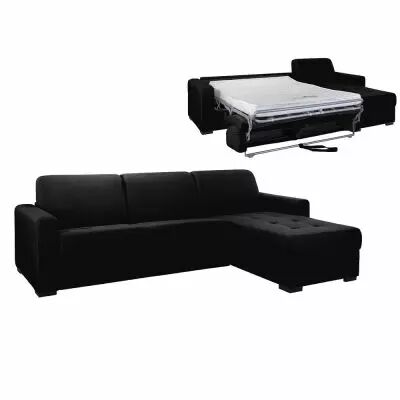 ANGELICA, Angle convertible reversible, Rev�tement Velours, Pour couchage quotidien 140cm