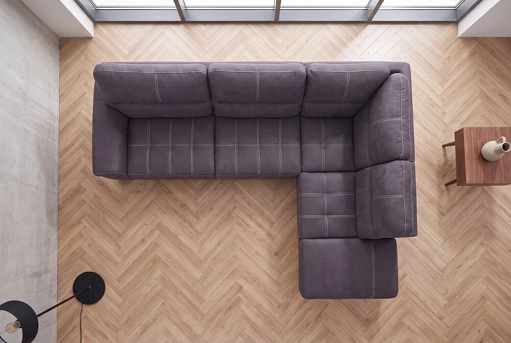 BAMAKO � Canap&eacute; d\'angle convertible gigogne, non-r&eacute;versible droite/gauche � 4 tissus au choix