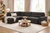 BAMAKO 2AP, Angle convertible gigogne gauche Tissu Belfast Arrivage AVRIL 2026