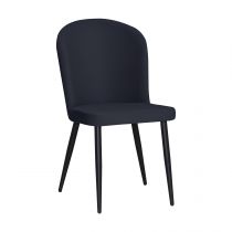 BARKA - Chaise de repas- velours ANKA (L50*P60*H93cm)
