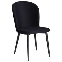 BARKA - Chaise de repas- velours ANKA (L50*P60*H93cm)