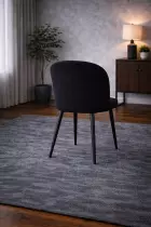 BARKA - Chaise de repas- velours ANKA (L50*P60*H93cm)