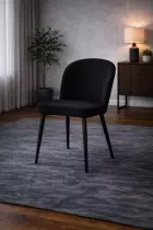 BARKA - Chaise de repas- velours ANKA (L50*P60*H93cm)