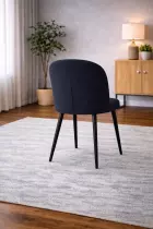 BARKA - Chaise de repas- velours ANKA (L50*P60*H93cm)