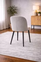 BARKA - Chaise de repas- velours ANKA (L50*P60*H93cm)