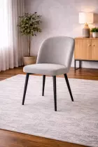 BARKA - Chaise de repas- velours ANKA (L50*P60*H93cm)