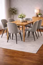 BARKA - Chaise de repas- velours ANKA (L50*P60*H93cm)