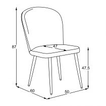 BARKA - Chaise de repas- velours ANKA
