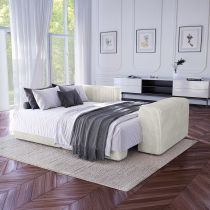 BOBO CL, Canapé convertible Gigogne grand angle reversible en velours cotelé