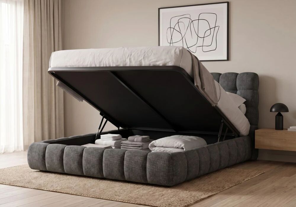 BUBBLE, Lit coffre avec sommier plein existe en plusieurs tailles de couchage. EN PR&Eacute;COMMANDE. Arrivage 24 ao&ucirc;t