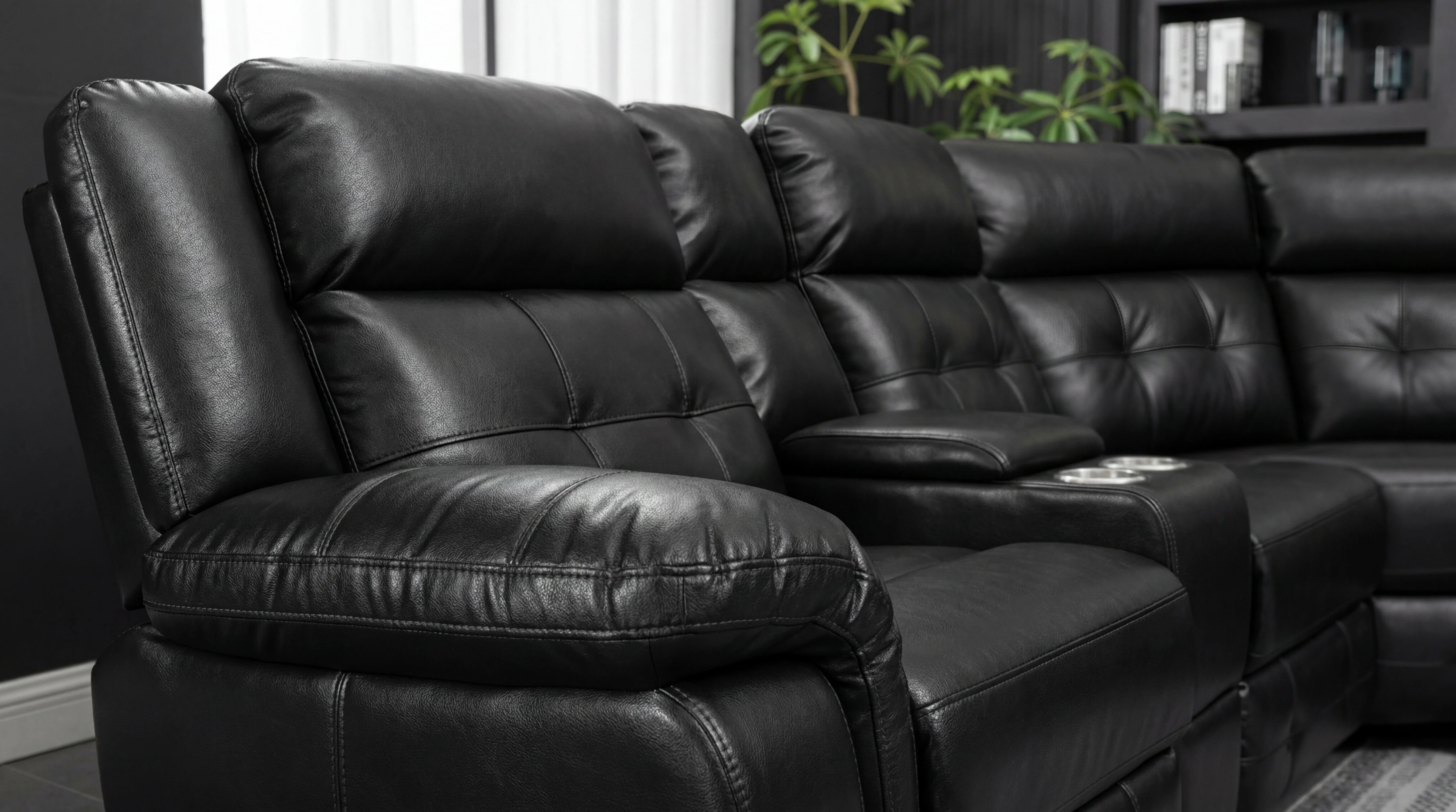 CAIRO, Canap&eacute; Relax electrique 5/6 places en simili renforc&eacute;