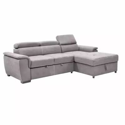 CAPRI, Canap� d\'angle droite  convertible Gigogne 2 places avec Chaise longue