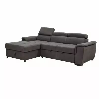 CAPRI, Canap� d\'angle gauche  convertible Gigogne 2 places avec Chaise longue