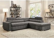 CAPRI-MINI(KF7019) DROIT SofaBed-AC01 GRIS SURPIQURE(L241*P206*H73cm