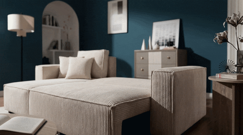 CARLA, angle convertible Gigogne 2 places + angle coffre **en stock &agrave; partir de fin mars.