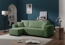 CARLA, Grand angle convertible Gigogne 2 places + angle coffre