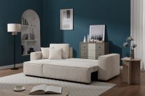 CARLA, Grand angle convertible Gigogne 2 places + angle coffre