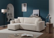 CARLA, Grand angle convertible Gigogne 2 places + angle coffre