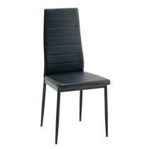 Chaise de repas en simili noir