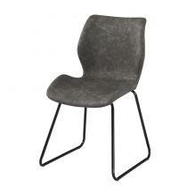 Chaise de repas en simili noir