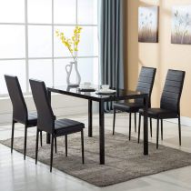 Chaise de repas en simili noir