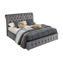 CHERRY, Lit coffre existe en plusieurs tailles de couchage : 90/120/140x190cm 160/180x200cm. Revêtement velours