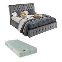 CHERRY, Lit coffre existe en plusieurs tailles de couchage : 90/120/140x190cm 160/180x200cm. Revêtement velours
