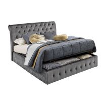 CHERRY, Lit coffre existe en plusieurs tailles de couchage : 90/120/140x190cm 160/180x200cm. Revêtement velours