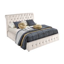 CHERRY, Lit coffre existe en plusieurs tailles de couchage : 90/120/140x190cm 160/180x200cm. Revêtement velours