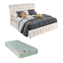 CHERRY, Lit coffre existe en plusieurs tailles de couchage : 90/120/140x190cm 160/180x200cm. Revêtement velours