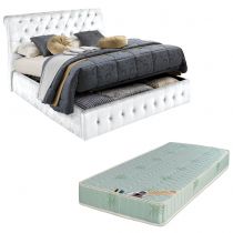 CHERRY, Lit coffre existe en plusieurs tailles de couchage et revêtements. Vendu avec matelas