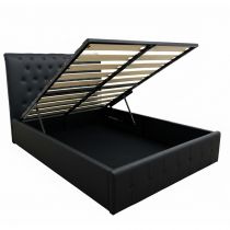 CHERRY, Lit coffre existe en plusieurs tailles de couchage et revêtements. Vendu avec matelas